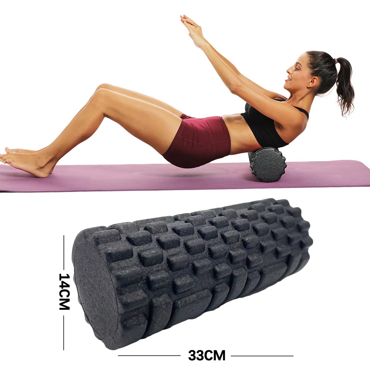 Home Gym Yoga - 30/33 см фитнес-ролик для йоги, массажный