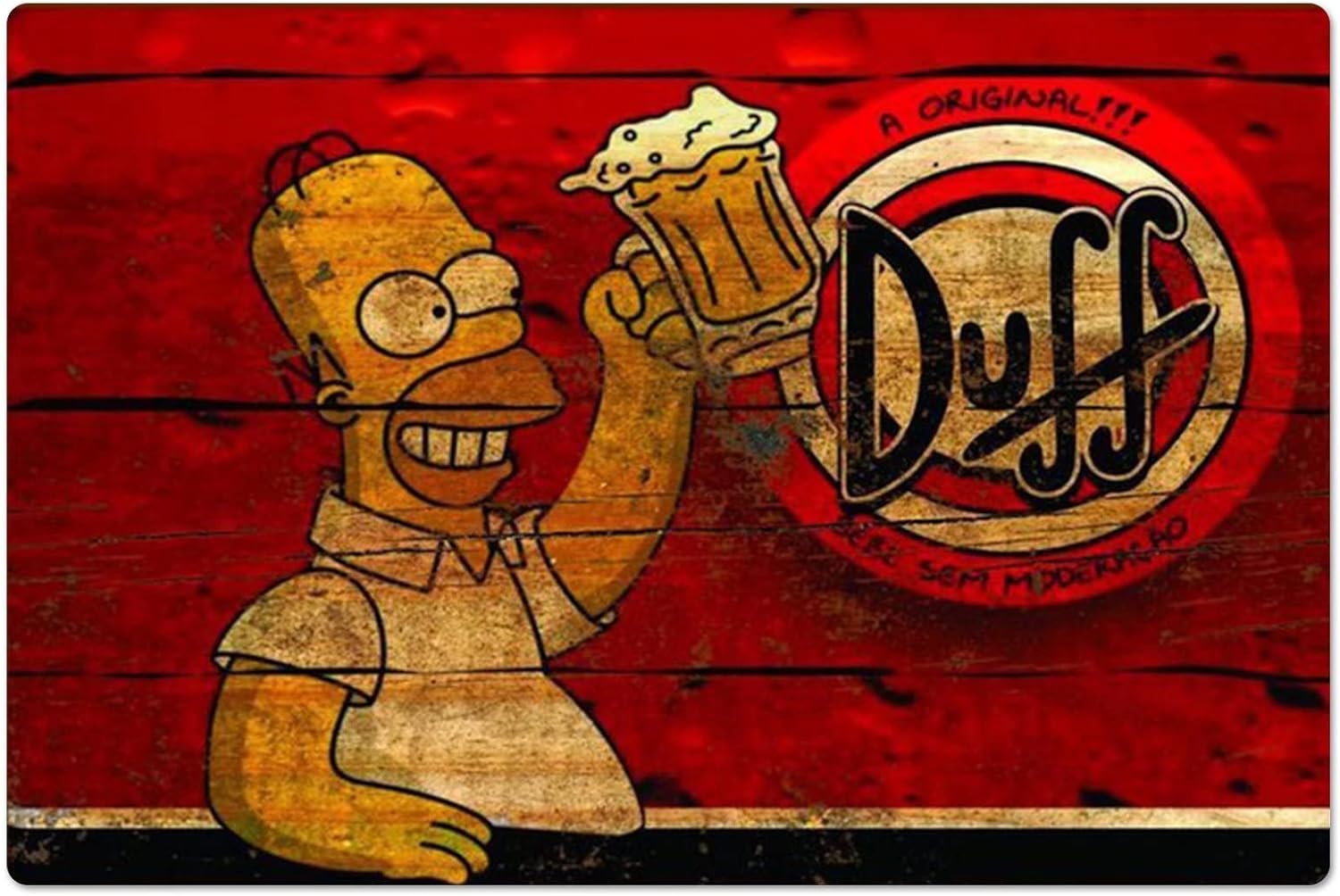 Home Gym Hack - Ретро-металлический постер Homer Duff Beer, винтажная