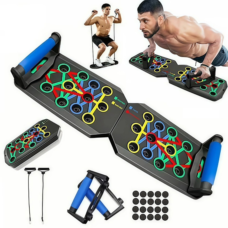 Home Gym Hack - Складная доска для отжиманий с эластичными