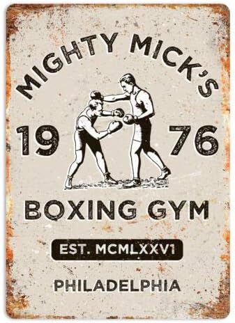 Home Gym In Garage - Винтажная жестяная табличка Mighty Micks Boxing