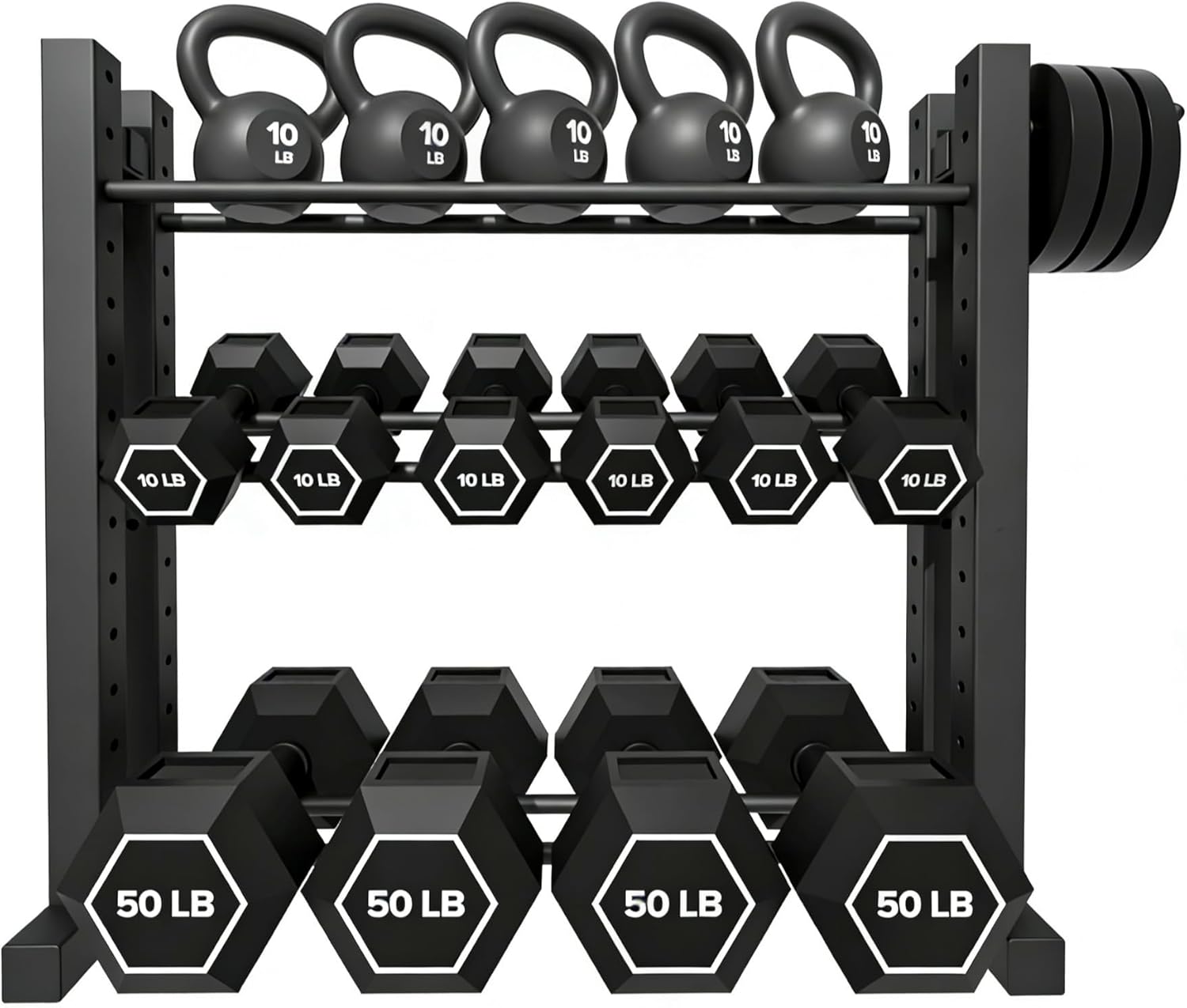 Стеллаж для гантелей 3-уровнев – обзор и цена Home Gym Dumbbells