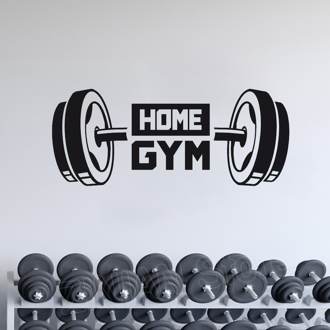 Наклейка на стену в виде ганте – обзор и цена Home Gym In Garage